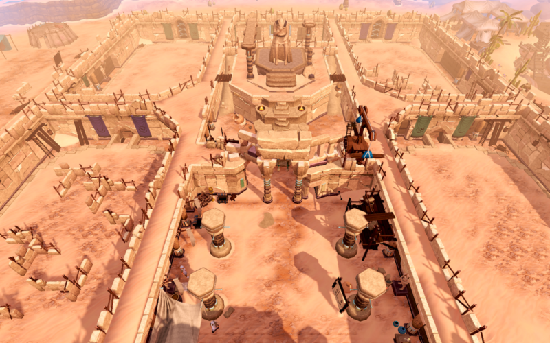 The Duel Arena in OSRS with players engaged in staking duels