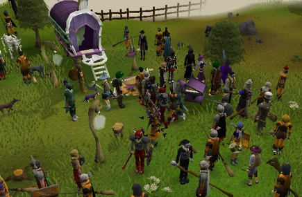 The official Runescape trade window showing a secure transaction between players